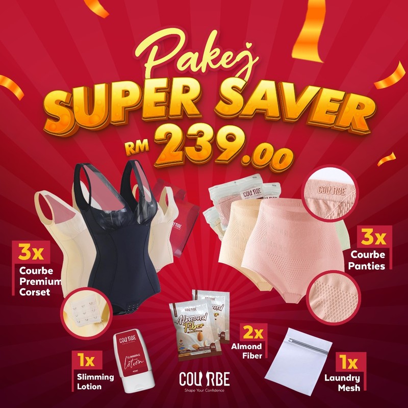 Courbe Premium Corset - Pakej Super Saver